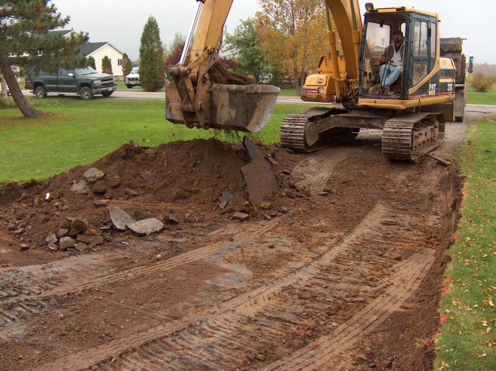 Excavation of access road